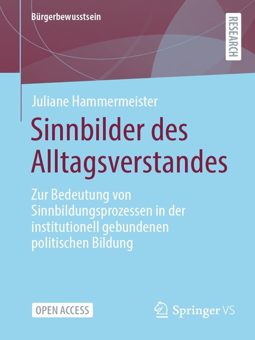 Title details for Sinnbilder des Alltagsverstandes by Juliane Hammermeister - Wait list